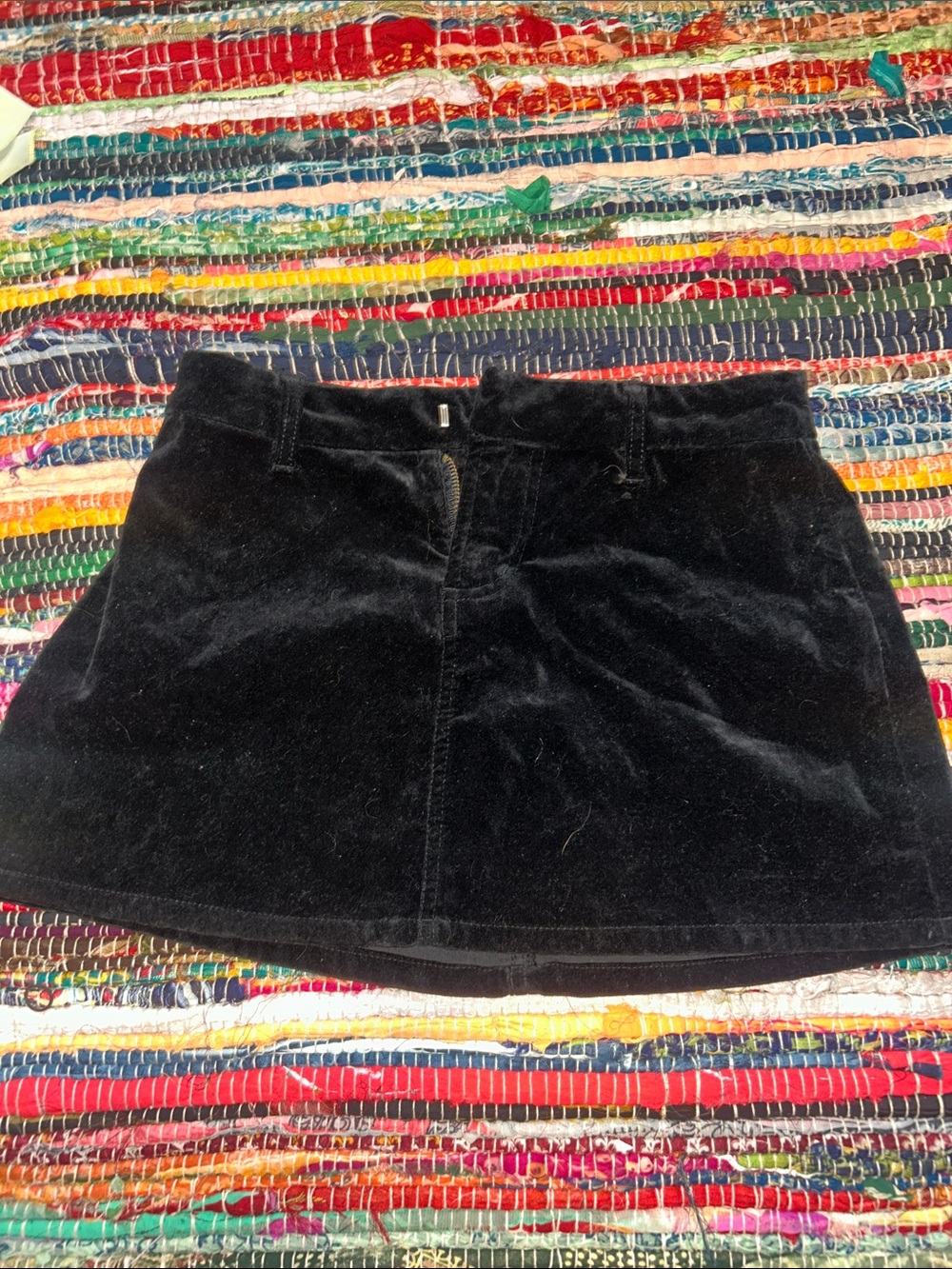 Hot Kiss Black Velvet Mini Skirt